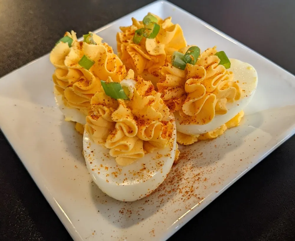 Buffalo Deviled Eggs
