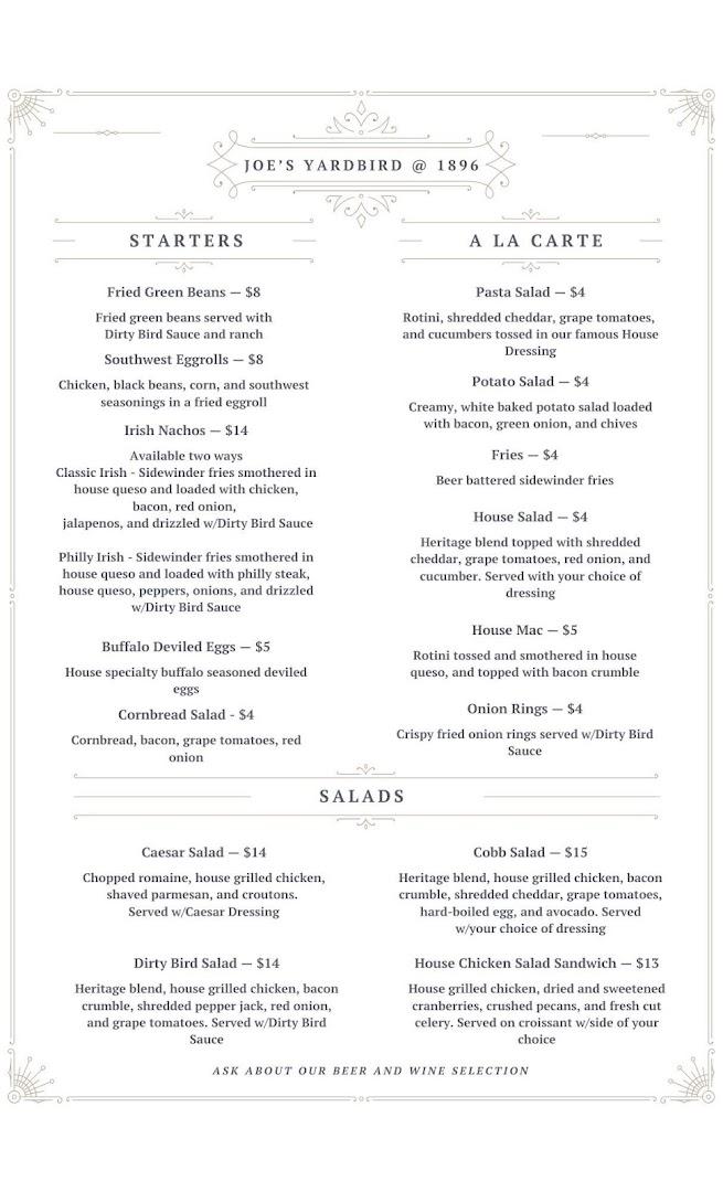 The Yardbird at 1896