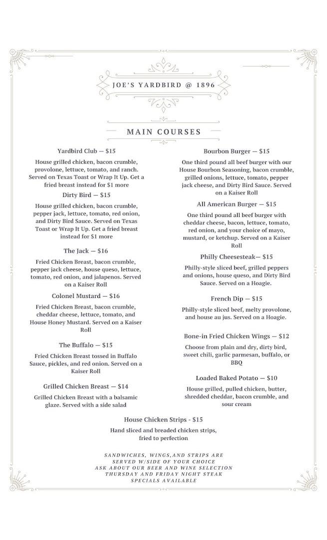 The Yardbird at 1896